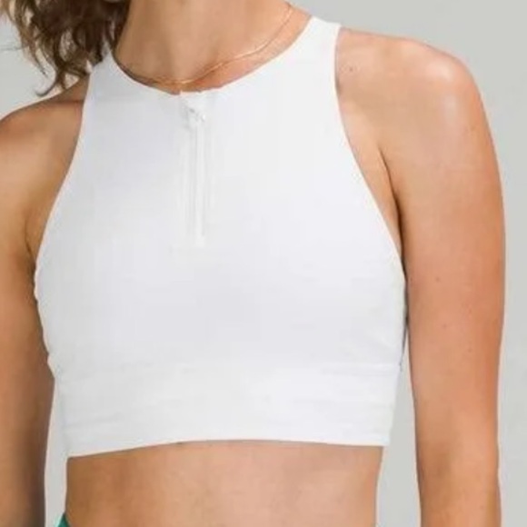 LULULEMON ENERGY HIGH-NECK LONG LINE BRA ZIP BLUE COLOR NWT - Picture 5 of 8